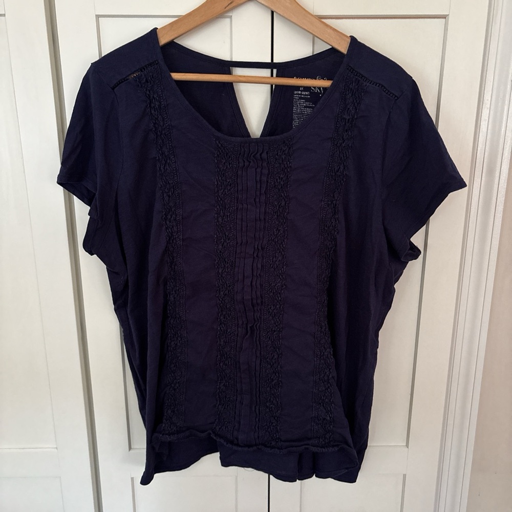 3/$10 Terra & Sky Navy Short Sleeve Tee